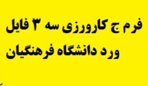 فرم ج کارورزی سه ۳ فایل ورد دانشگاه فرهنگیان